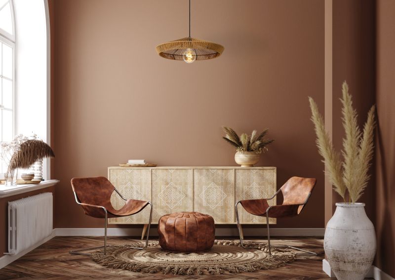 Lucide YUNKAI - Závesné svietidlo - Ø 50 cm - 1xE27 - Prírodné